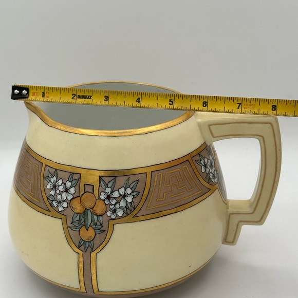 Limoges Austria Citrus Design Lemonade Pitcher C. 1912-1930- Signed Cotter - Picture 6 of 9
